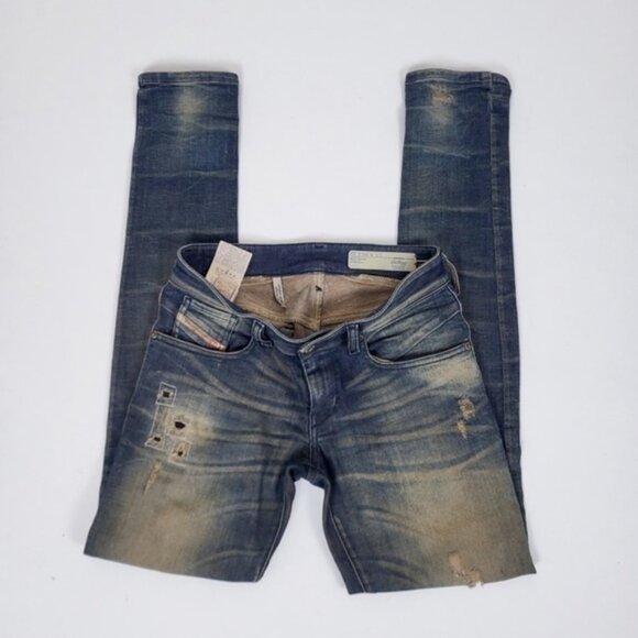 Diesel Getlegg slimskinny low waist wash 0609C stretch denim jeans - Picture 2 of 11